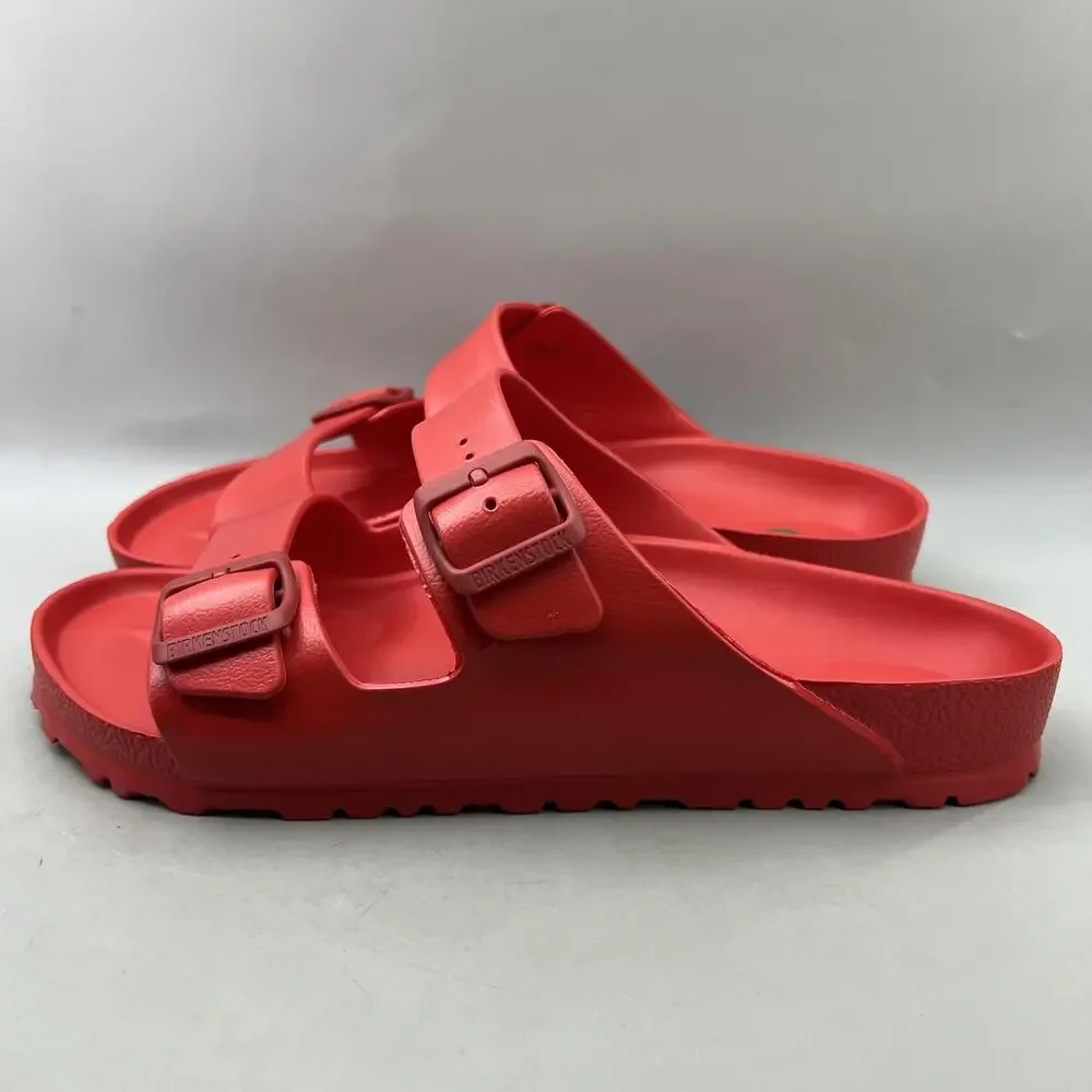 Birkenstock Arizona EVA Buckle Sandals Men Size 12 Red Comfort Slip On Slides
